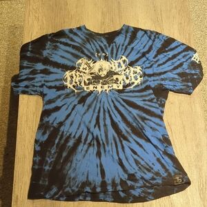 Shibori Threads Anime Tie Dye Enemy Large Men's T-shirt